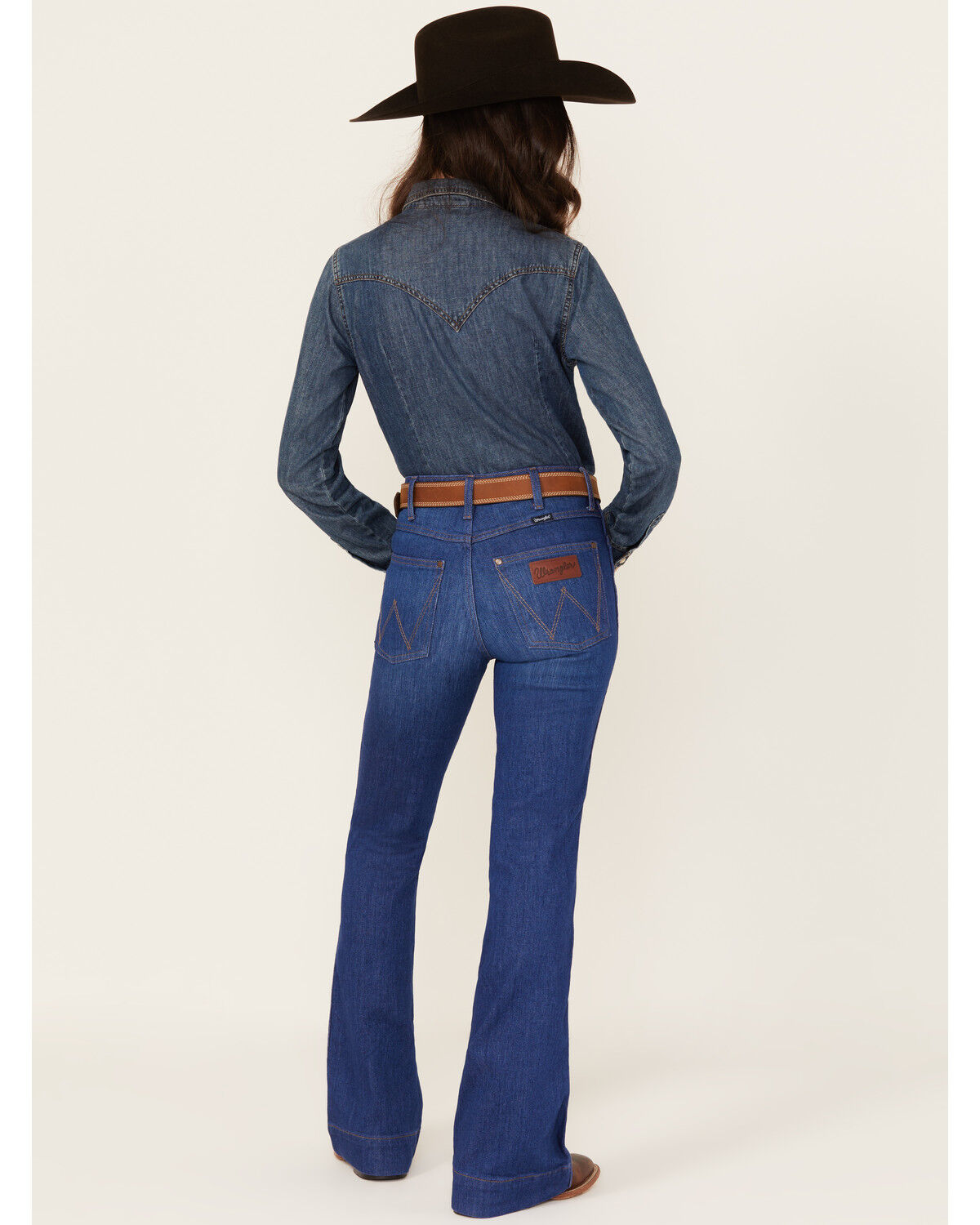 Image #3 - Wrangler Retro Women's Frances Medium Wash High Rise Trouser Stretch Denim Jeans, Medium Wash, hi-res