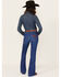 Image #3 - Wrangler Retro Women's Frances Medium Wash High Rise Trouser Stretch Denim Jeans, Medium Wash, hi-res