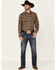 Image #2 - Ariat Men's Hartford Retro Plaid Long Sleeve Snap Western Flannel Shirt , Grey, hi-res