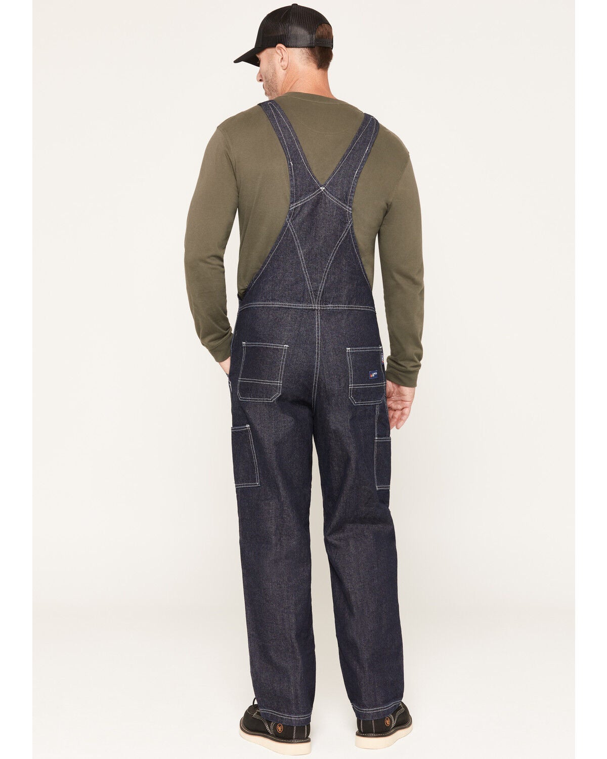 Image #3 - Lapco Men's FR Denim Bib Overalls, Blue, hi-res