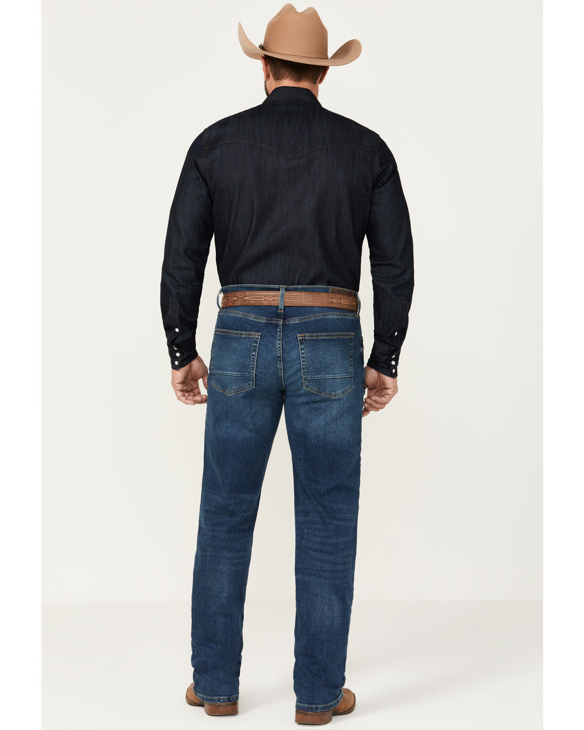 Image #3 - DEVIL-DOG Dungarees Men's Ash Medium Wash Bootcut Performance Stretch Denim Jeans, Medium Wash, hi-res