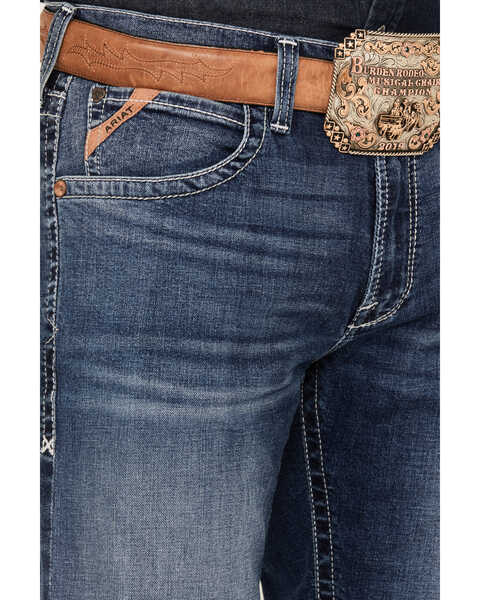 Image #2 - Ariat Men's M4 Relaxed Hugo Boot Cut Stretch Denim Jeans - Big , Blue, hi-res