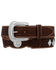 Tony Lama Men's Tooled Stillwater Creek Western Belt, Tan, hi-res