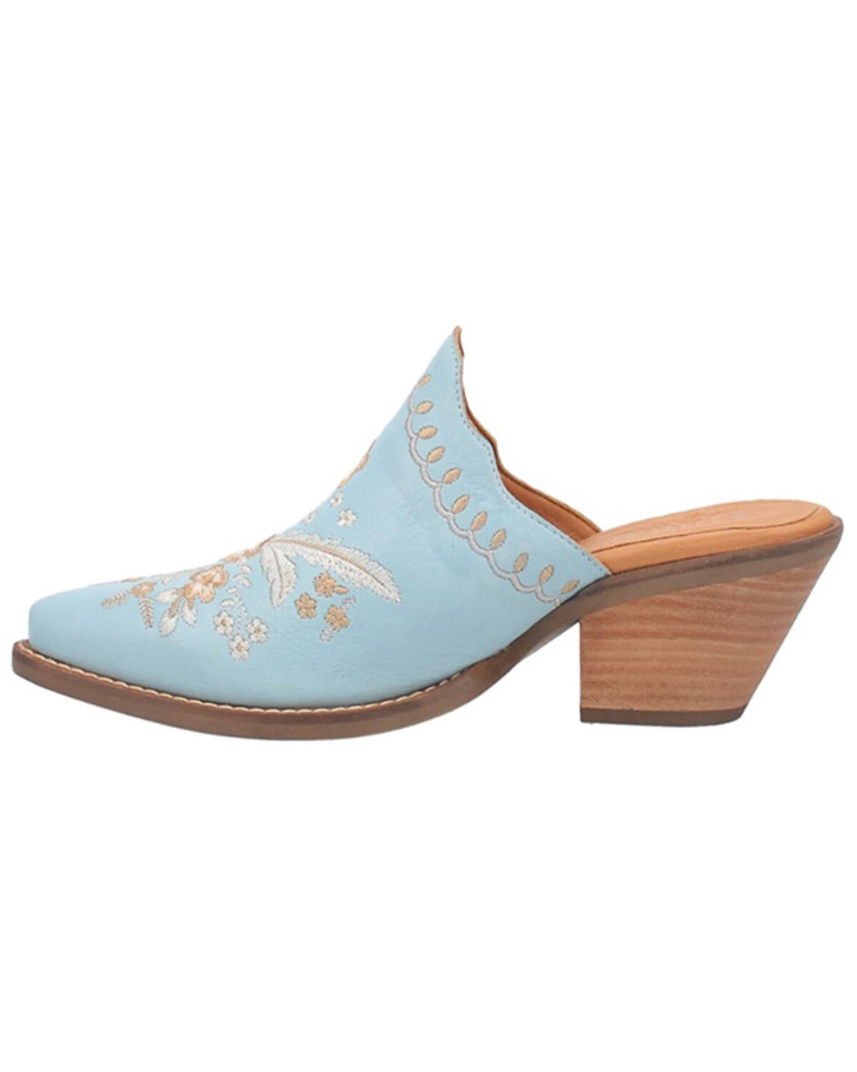Image #3 - Laredo Women's Wildflower Mules - Snip Toe, Blue, hi-res