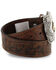 Image #2 - Cody James Kid's Floral Tooled Belt, Brown, hi-res