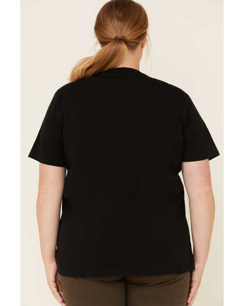 Image #4 - Carhartt Women's Chest Pocket Sleeve Work T-Shirt - Plus, Black, hi-res