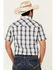 Wrangler Men's Carbon Large Plaid Fashion Snap Short Sleeve Western Shirt , Blue, hi-res