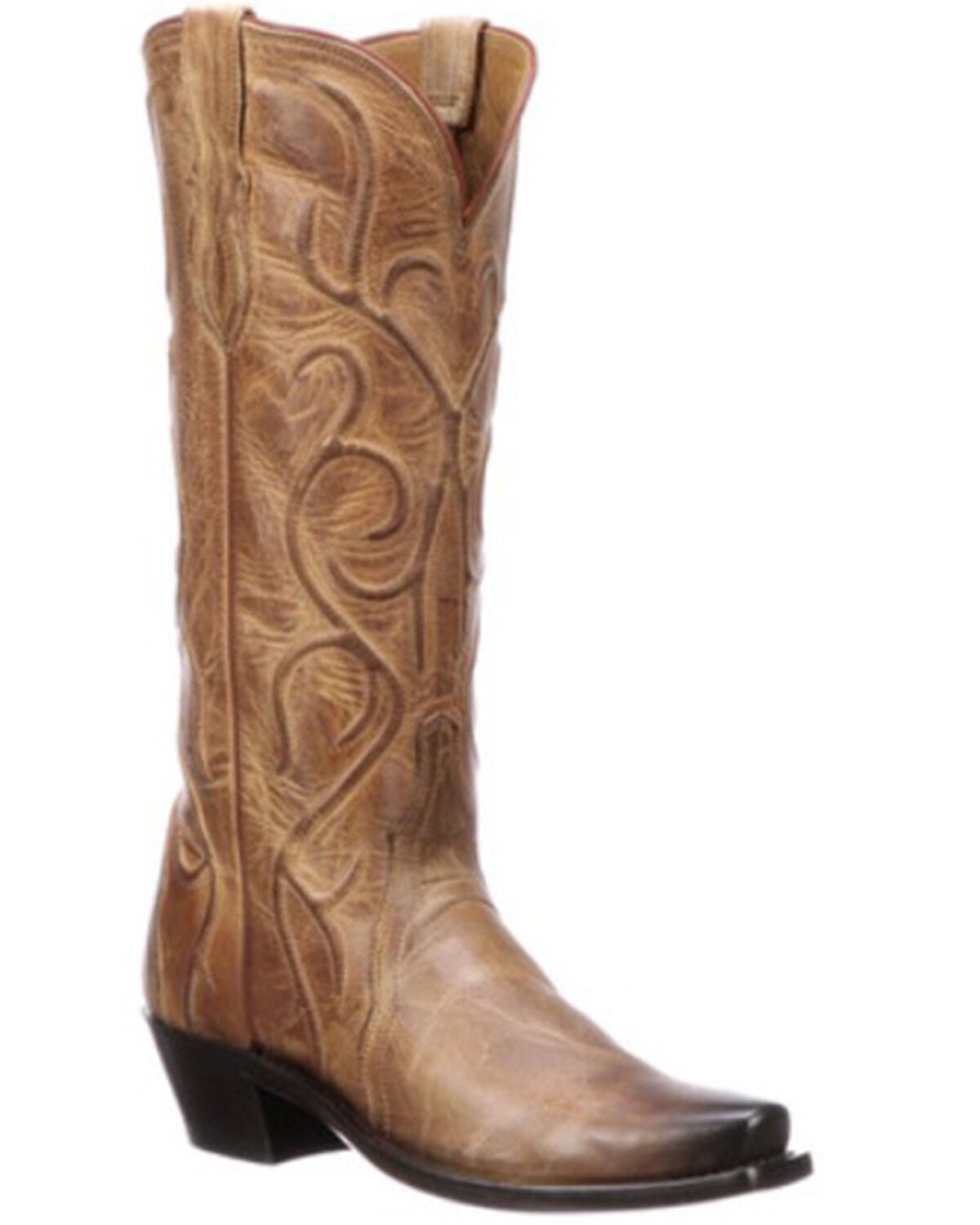 Lucchese Women's Patsy Western Boots - Snip Toe, Tan, hi-res