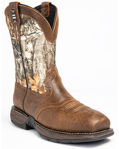 Cody James Men's Camo Performance Western Work Boots - Composite Toe, Brown, hi-res