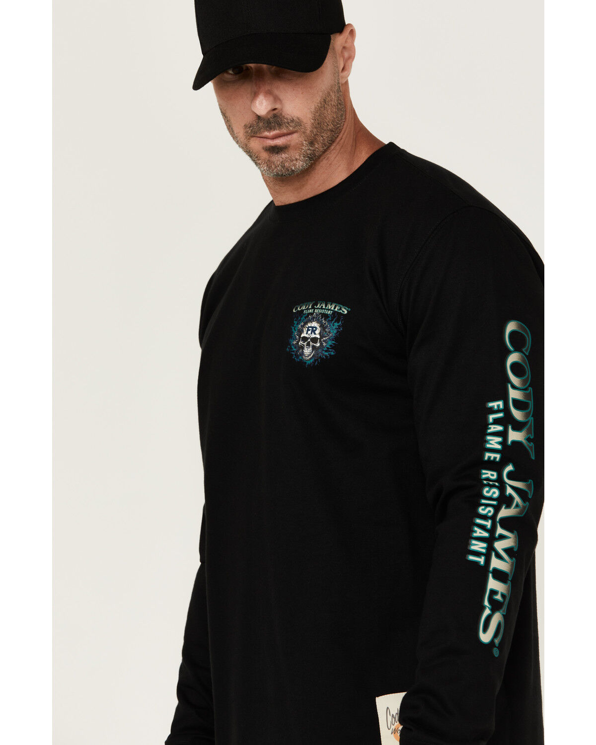 Image #3 - Cody James Men's FR Pyro Long Sleeve Graphic T-Shirt, Black, hi-res