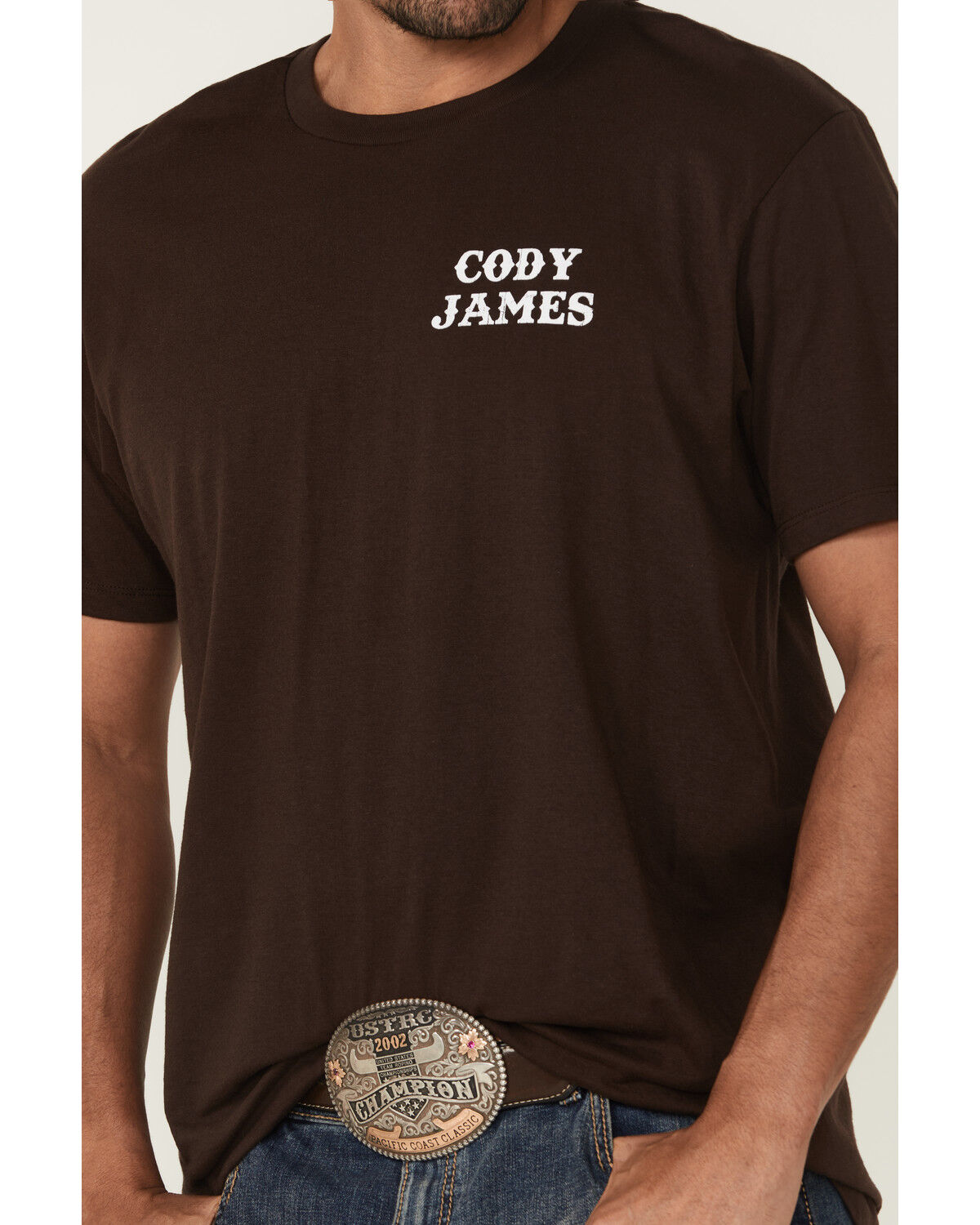 Image #4 - Cody James Men's Southwestern Skull Short Sleeve Graphic T-Shirt, Dark Brown, hi-res
