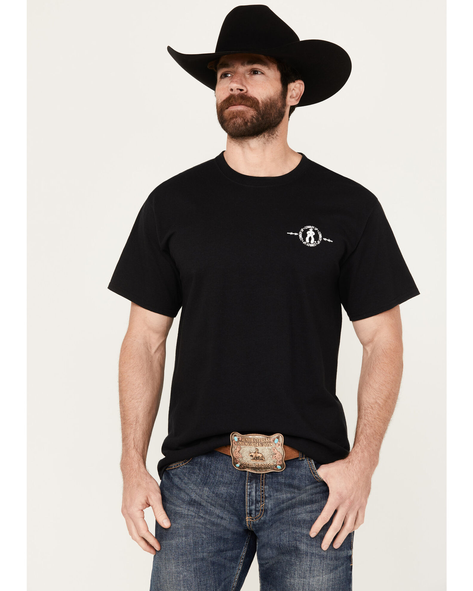Cowboy Up Men s Live Die by the Saddle Short Sleeve Graphic T Shirt Country Outfitter