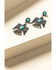 Image #1 - Idyllwind Women's Turquoise Beaded Thunderbird Earrings, Silver, hi-res