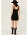 Image #5 - Blue B Women's Buckle Sleeveless Mini Dress, Black, hi-res