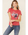 Image #1 - Rock & Roll Denim Women's Red Texas Rodeo Tee, Red, hi-res