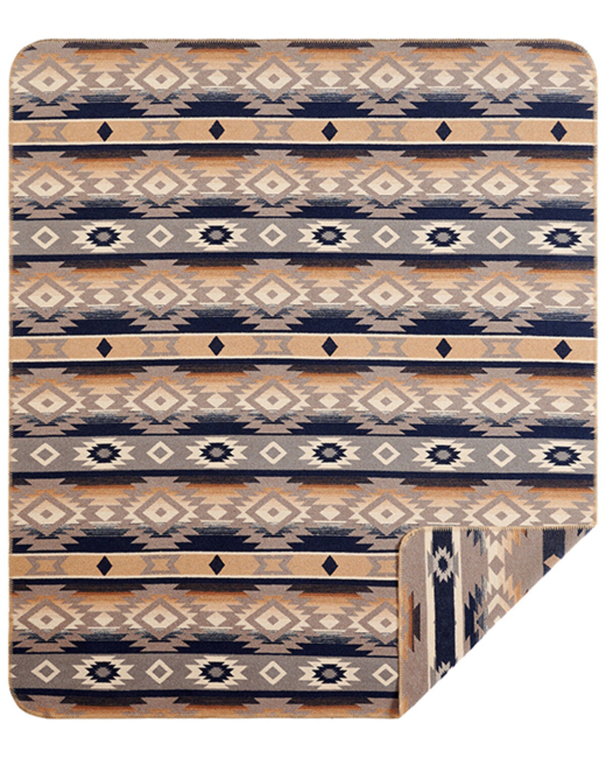 Image #1 - HiEnd Accents Taos Wool Blend Throw Blanket, Tan, hi-res