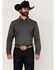 Image #1 - Gibson Trading Co Men's Northern Light Geo Print Long Sleeve Snap Western Shirt, Black, hi-res