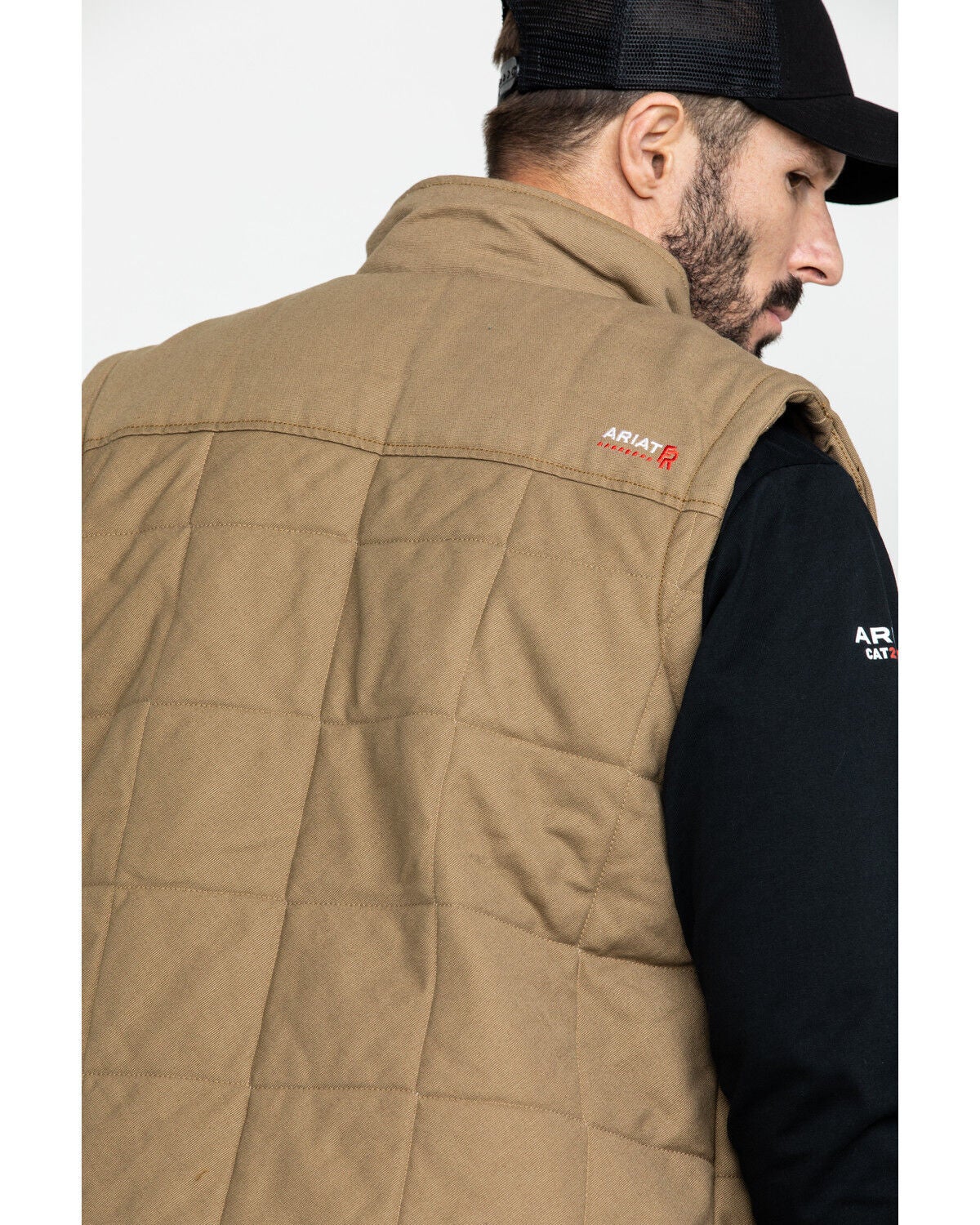 Image #5 - Ariat Men's FR Crius Insulated Work Vest - Big, Beige/khaki, hi-res