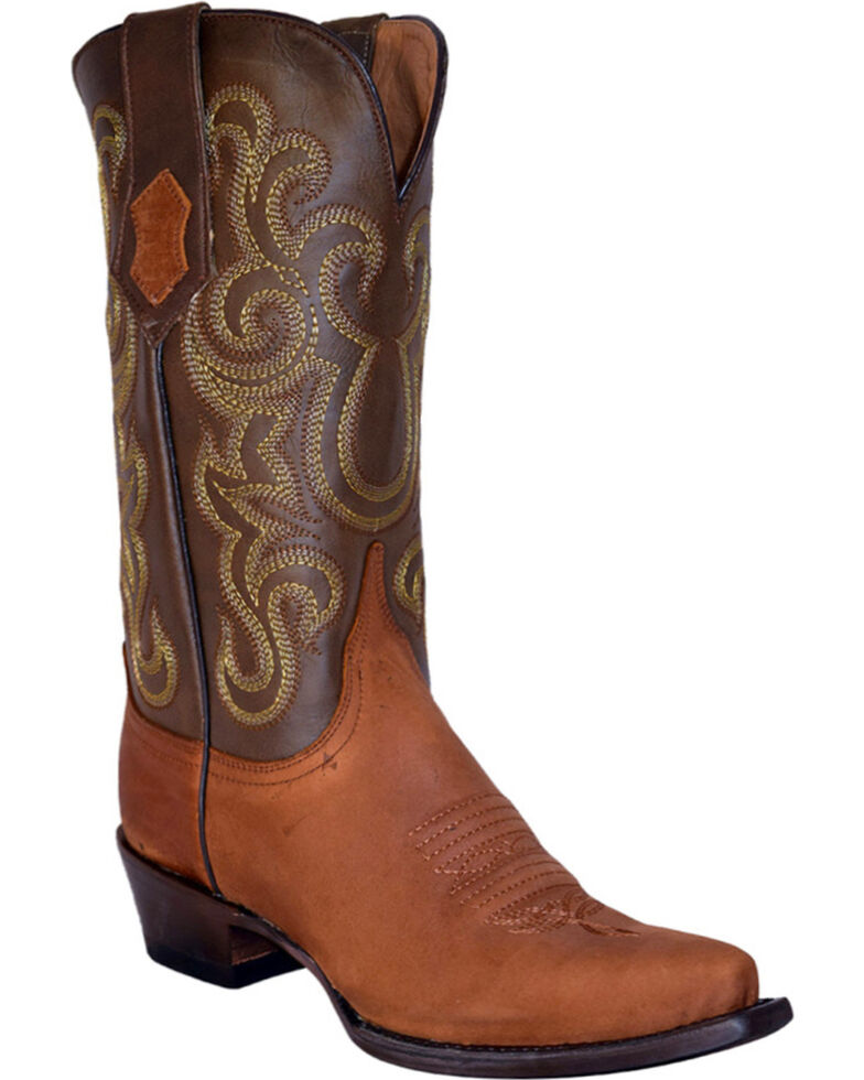 Ferrini Women's Brown French Calf Cowgirl Boots - Snip Toe, Brown, hi-res