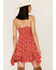 Image #4 - Free People Women's Adella Floral Print Sleeveless Slip Mini Dress, Red, hi-res
