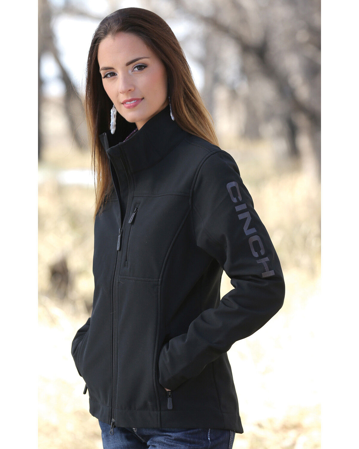 Image #1 - Cinch Women's Concealed Carry Bonded Jacket, Black, hi-res