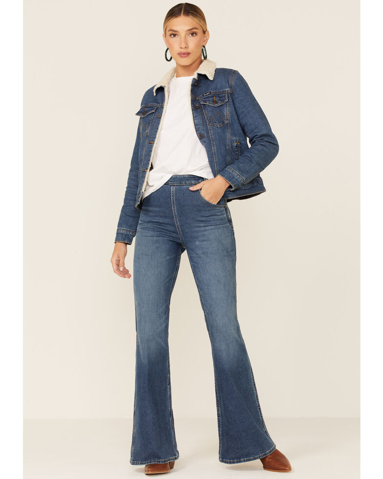 Lee Women's High-Rise Super Flare Jeans , Blue, hi-res