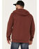 Image #4 - Brothers and Sons Heavy Weathered Hooded Jacket, Burgundy, hi-res