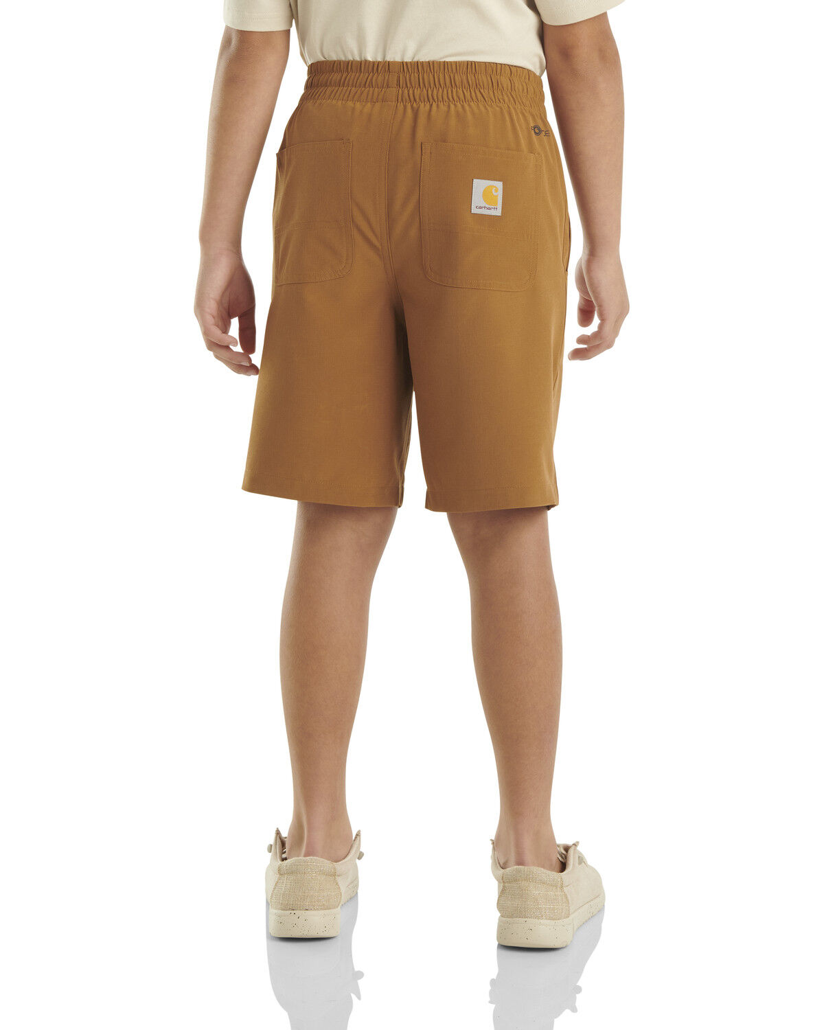 Image #2 - Carhartt Boys' Solid Rugged Flex Work Shorts, Brown, hi-res