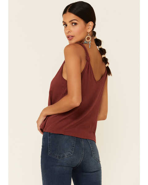 Image #4 - Shyanne Women's Chocolate Knotted Strap Tank Top , , hi-res