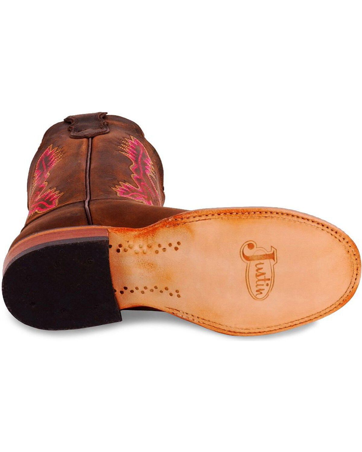 Image #5 - Justin Women's Distressed Leather Cowboy Boots, , hi-res