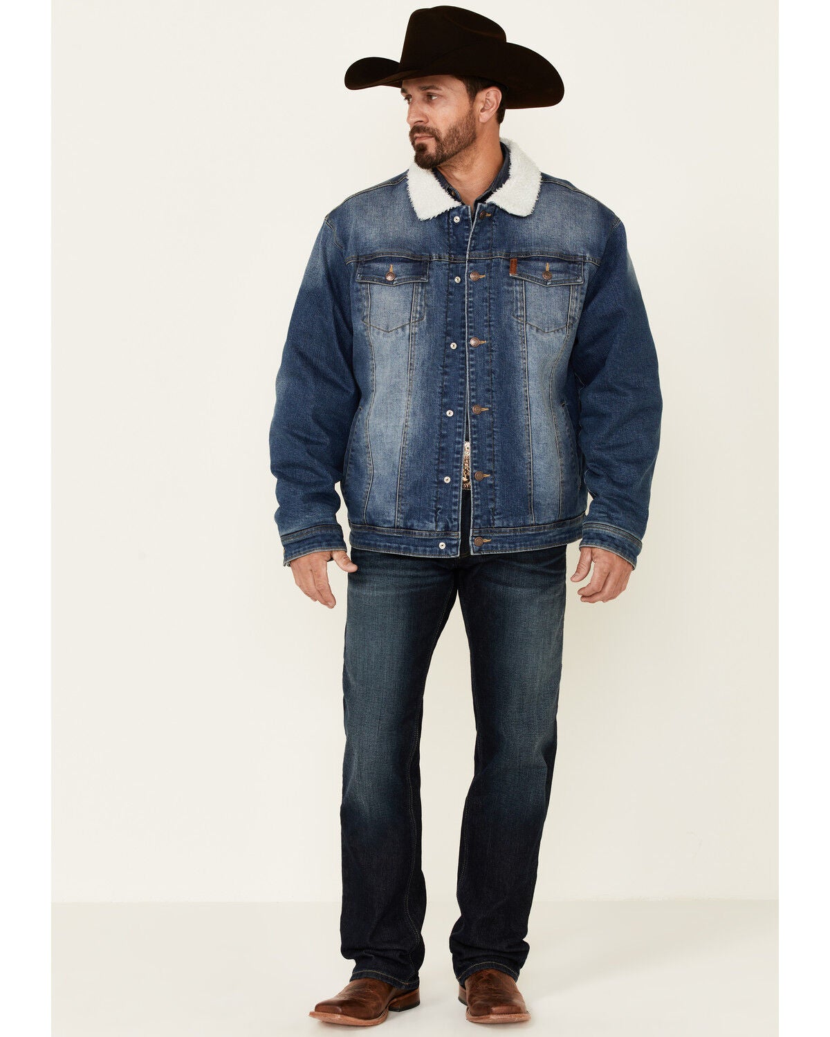 Cinch Men's Indigo Denim Sherpa Lined 