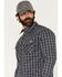 Image #2 - Cody James Men's FR Maricopa Plaid Print Long Sleeve Snap Work Shirt, Navy, hi-res