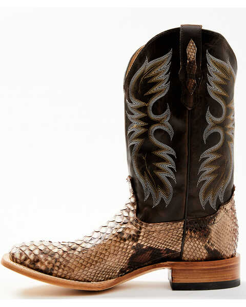 Image #3 - Cody James Men's Exotic Python Western Boots - Broad Square Toe , Dark Brown, hi-res
