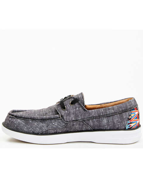 Image #3 - RANK 45® Men's Sanford Western Casual Shoes - Moc Toe, Grey, hi-res
