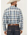 Image #4 - Cody James Men's Howdy Duty Plaid Print Long Sleeve Button-Down Western Shirt, Blue, hi-res
