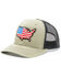 Image #1 - Oil Field Hats Men's Loden & Black American Flag US Patch Mesh-Back Ball Cap, Olive, hi-res