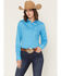 Image #1 - Cinch Women's Tonal Medallion Print Long Sleeve Button-Down Western Shirt, Blue, hi-res