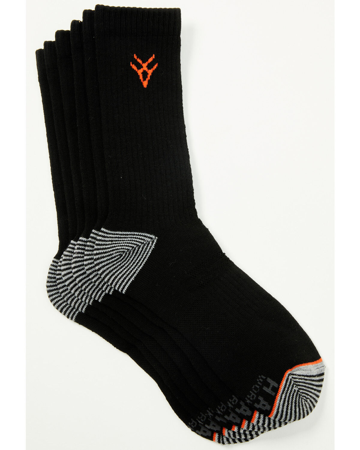 Image #1 - Hawx Men's Crew Socks - 3 Pack, Black, hi-res