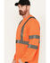 Image #2 - Hawx Men's Solid Enhanced Hi-Vis Long Sleeve Pocket Work T-Shirt, Orange, hi-res
