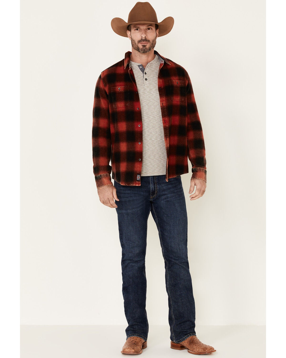 Long Sleeve Western Flannel Shirt 
