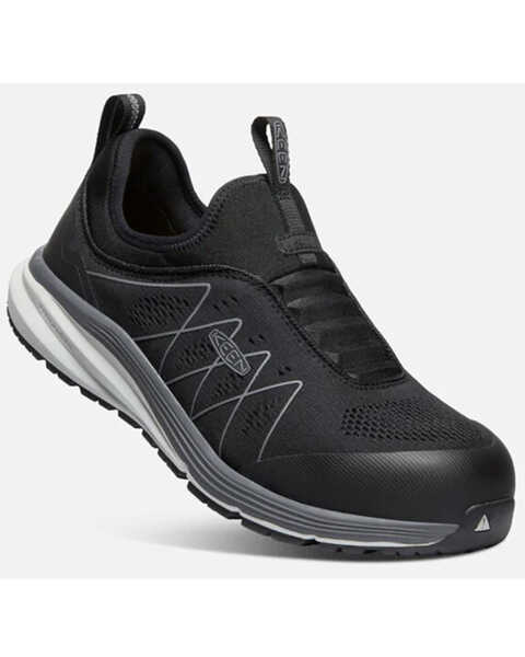 Keen Men's Vista Energy Shift Slip-On Work Sneakers - Carbon Toe, Black, hi-res