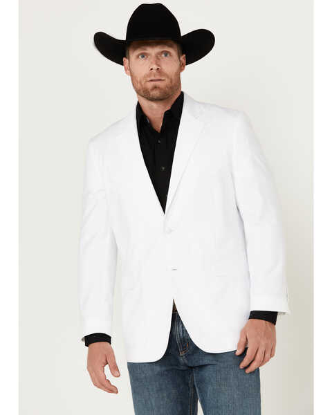 Image #1 - Cody James Men's Paisley Yoke Sportcoat, White, hi-res