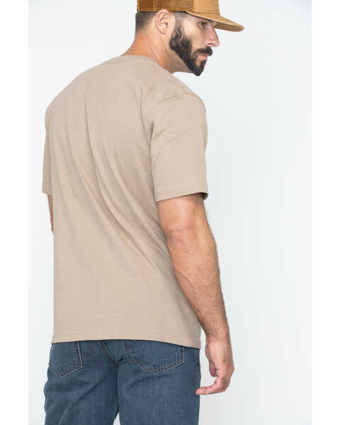 Image #2 - Carhartt Men's Loose Fit Heavyweight Logo Pocket Work T-Shirt, Desert, hi-res