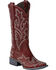 Lane Women's Saratoga Red Fancy Stitch Cowgirl Boots - Square Toe, Red, hi-res