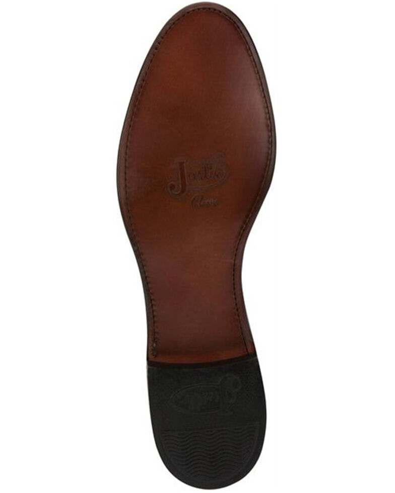 Justin Men's Classics Deerlite Roper Cowboy Boots - Round Toe, Dark Brown, hi-res
