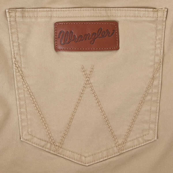 Image #6 - Wrangler Retro Men's Slim Stretch Straight Jeans , Light Brown, hi-res