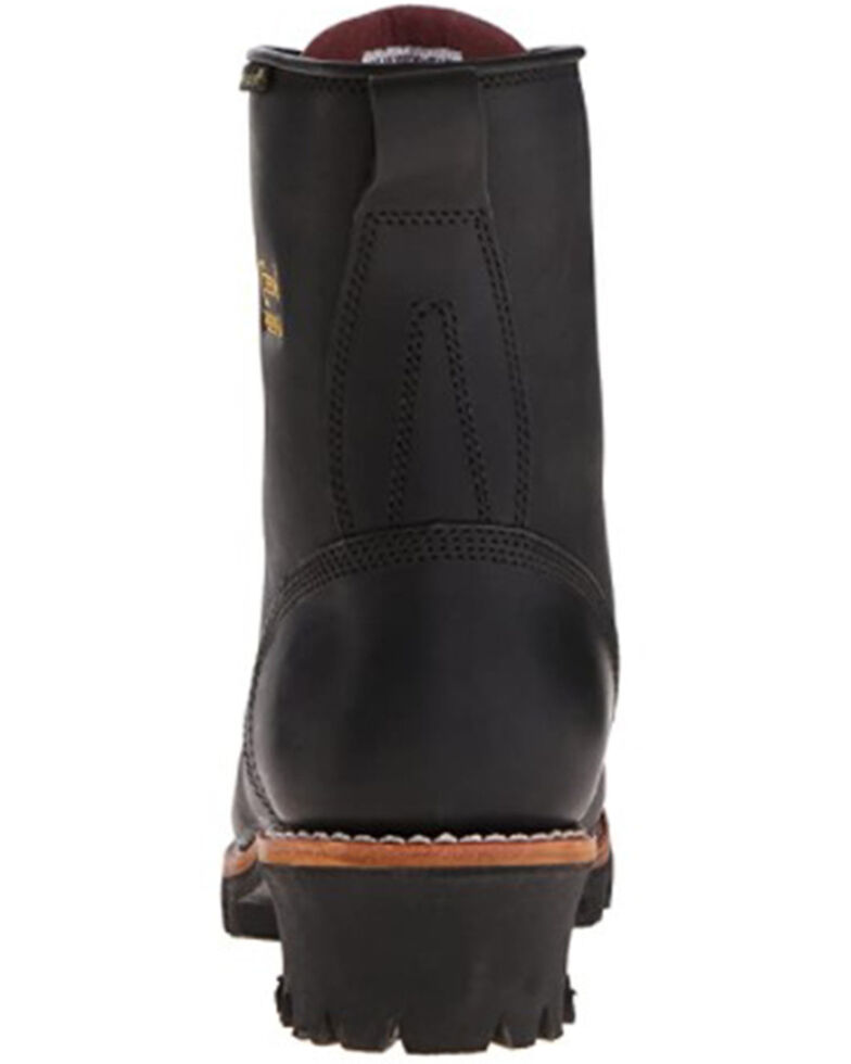 Chippewa Waterproof & Insulated 8" Logger Boots - Steel Toe, Black, hi-res