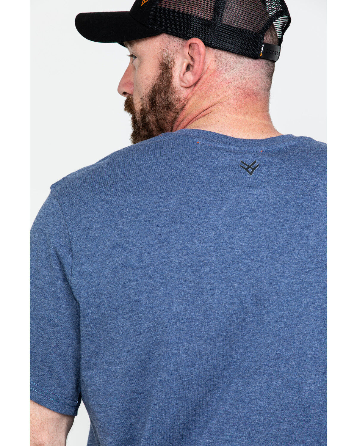 Image #5 - Hawx Men's Pocket Henley Short Sleeve Work T-Shirt - Tall, Heather Blue, hi-res