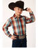 Image #1 - Roper Boys' Amarillo Plaid Print Long Sleeve Snap Western Shirt, Brown, hi-res