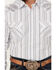 Image #3 - Rough Stock by Panhandle Men's Striped Print Long Sleeve Pearl Snap Western Shirt, White, hi-res
